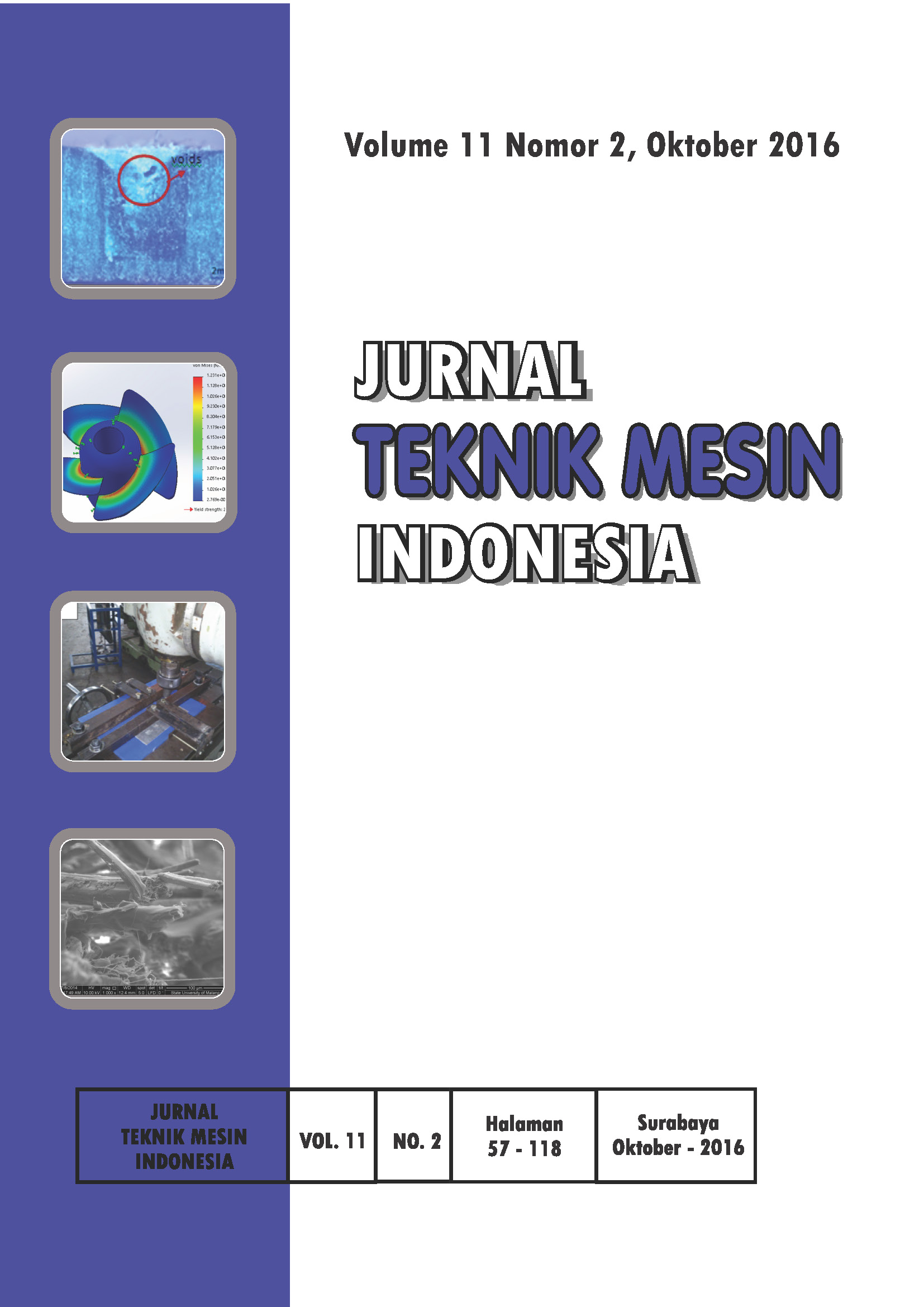 Jurnal Teknik Mesin Indonesia (JTMI) Edisi Oktober 2016